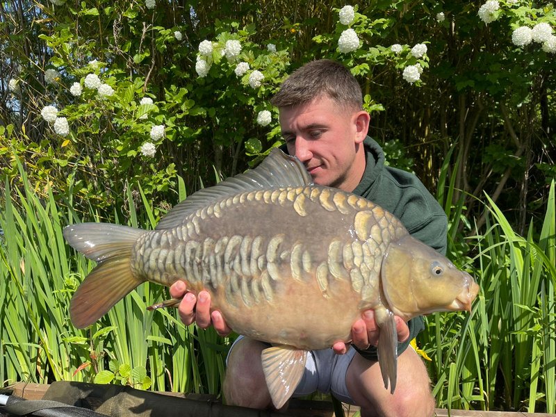 Cameron with a 'gem' for the future. A 12lb Mirror.