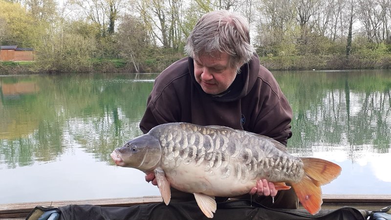 Peter Jones with a delightful Cherry Springs Carp of 21-08