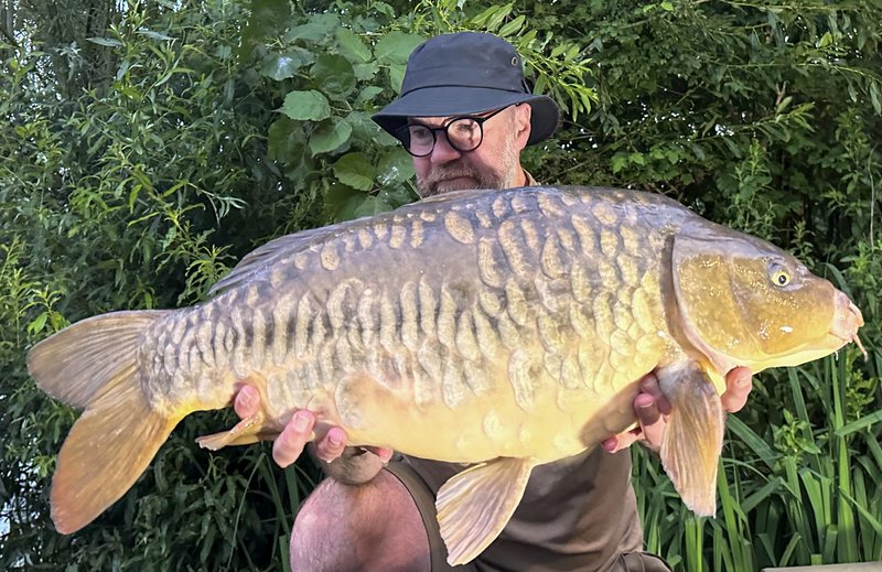 Gary Owen with one of our babies. A 22-12 heavily scaled Mirror.