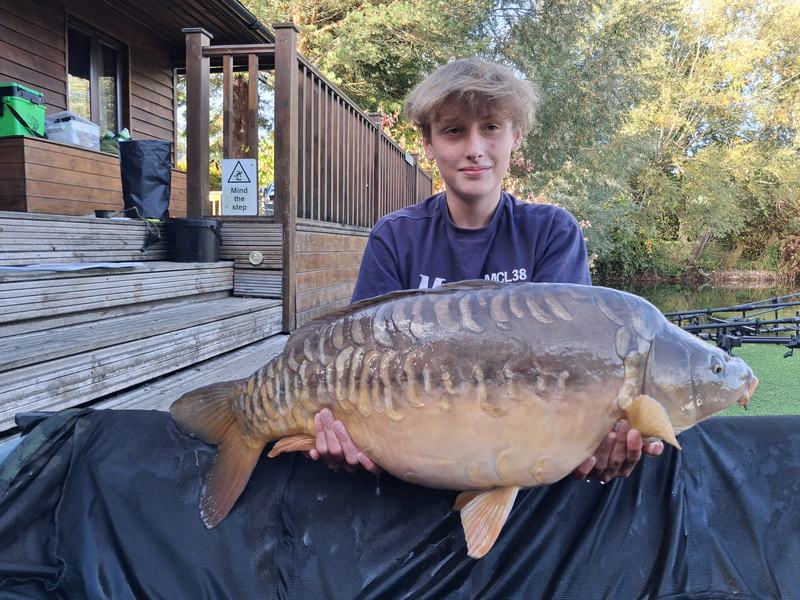 Finley Evans with his new PB from Pochard Lodge