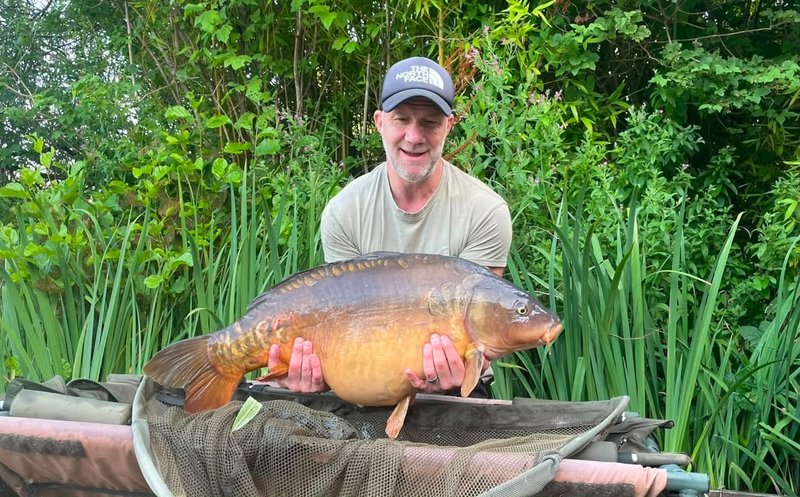 Dave Hutchinson with his new PB, a 43lb Mirror