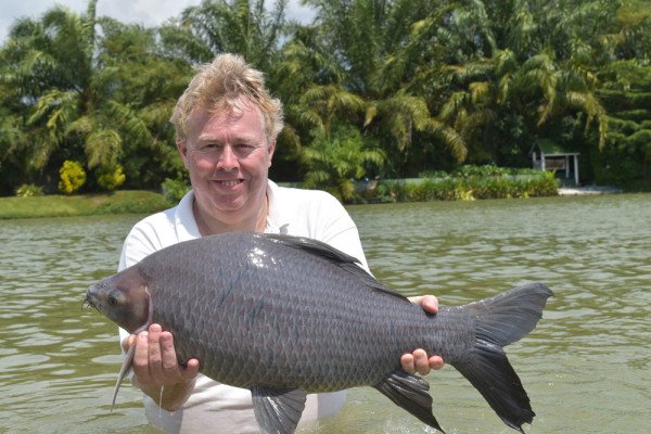 Mike and a Black Shark Minnow