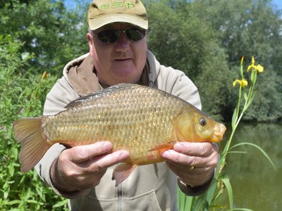 Kevin Lane with a fantastic 3-08 Crucian from Cherry Springs