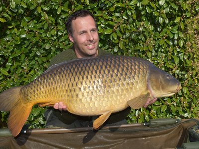 Danny Taylor is clearly very pleased with his 38lb Cherry Lake Common