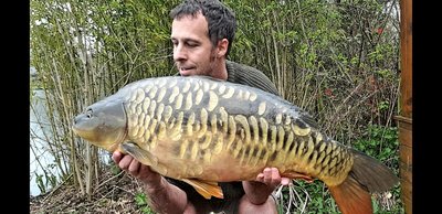 Danny Taylor with a stunning new Cherry Lake 30, a 30-02 Mirror from Osprey Lodge