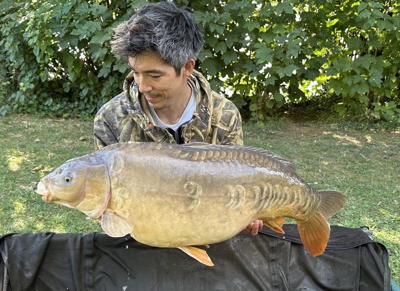 Sam Allison with a 34-08 Mirror caught last week from the Cottage.