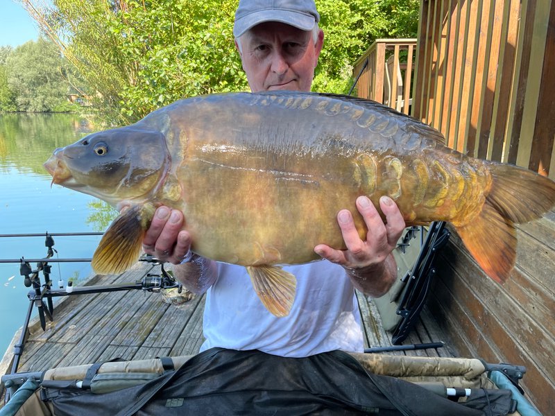 Robert Morphew with his 30lb Mirror from Osprey Lodge