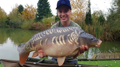 Joshua Rose with an attractive Cherry Mere Carp of 24-06