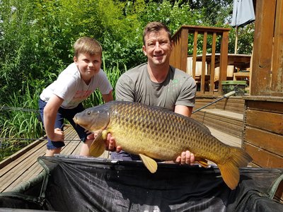 Matt and Luke Howgate with a mint 24-02 Cherry Lake Common