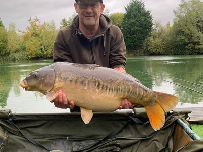 Peter Achiaioli's 29lb from Cherry Pool. Biggest of a 22 Carp haul.