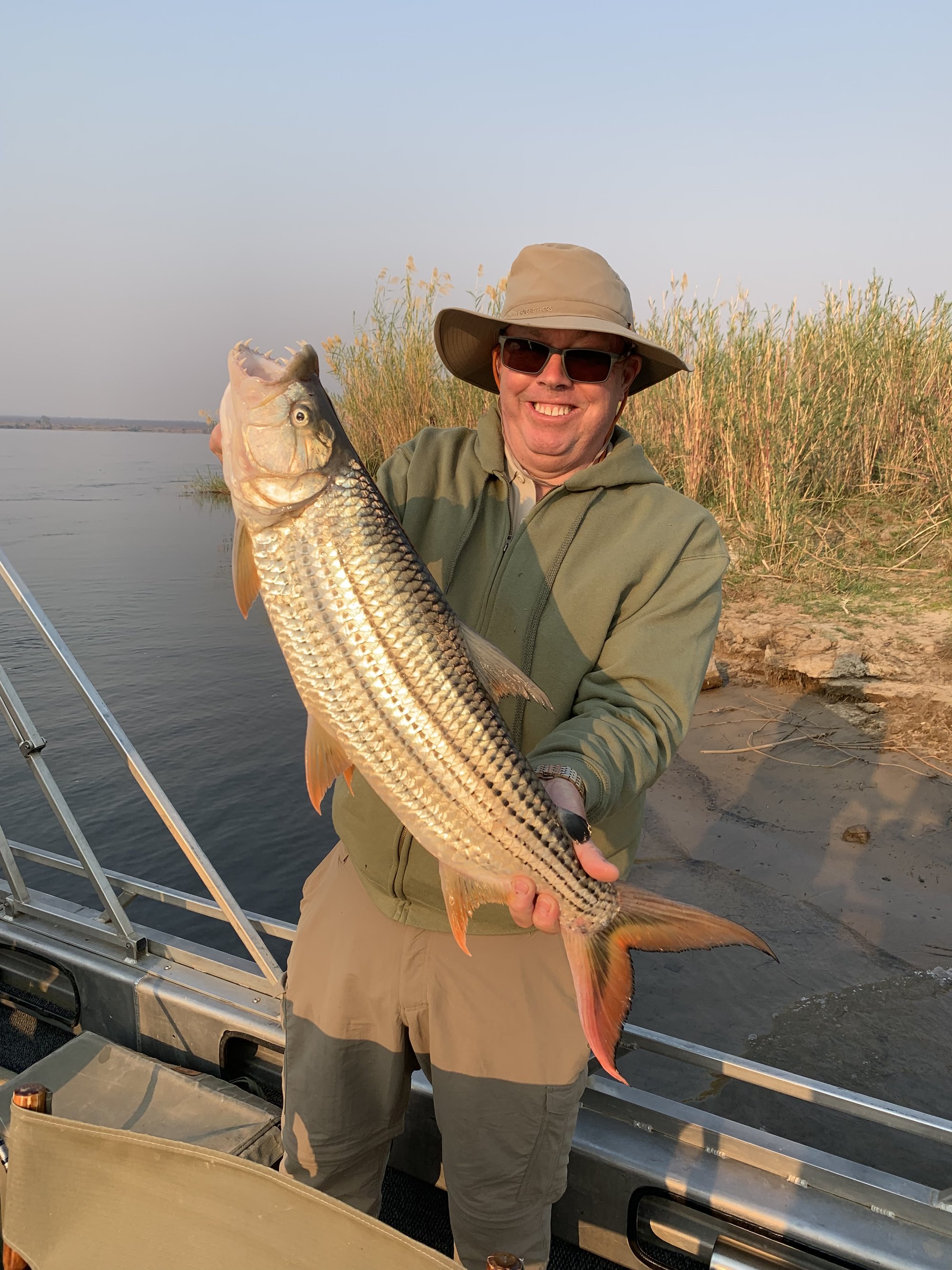 Tiger Fish fishing in Zambia Cherry Lakes